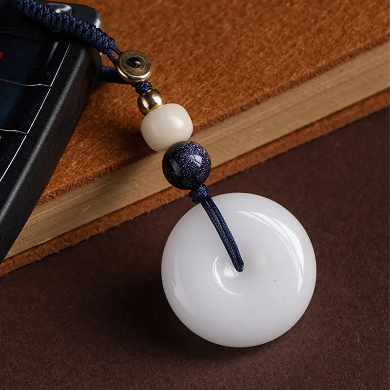 Red All Year Round Golden Silk Jade Pendants Unisex-4