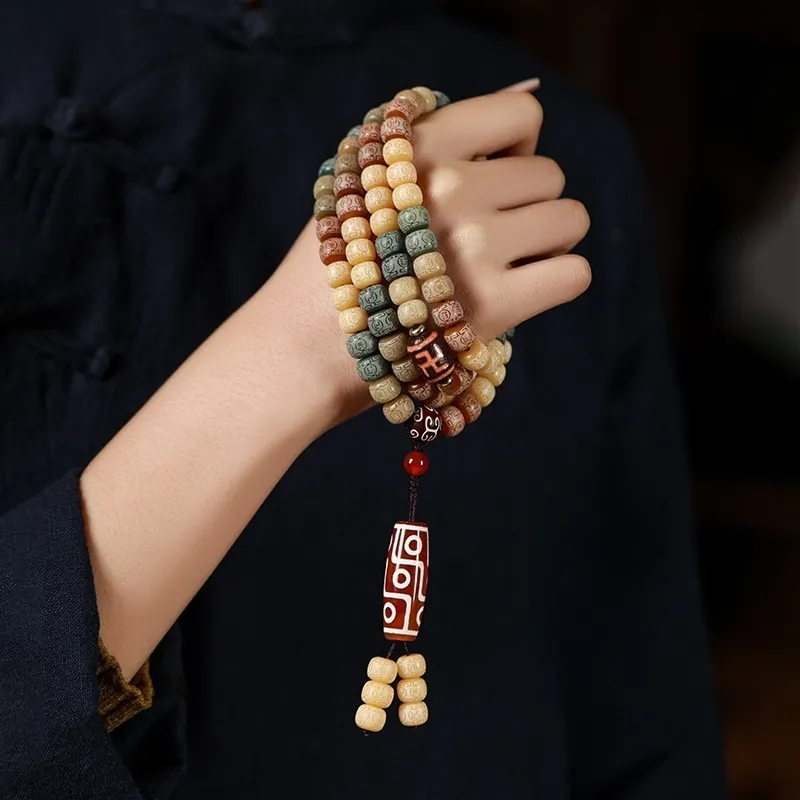 Red All Year Round Bodhi Root Bracelets Unisex-3