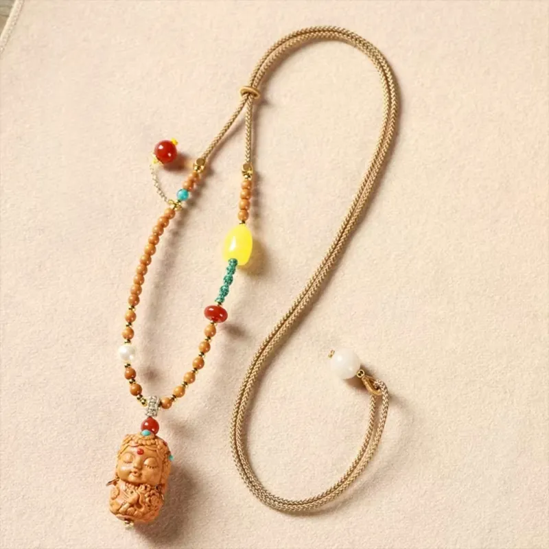 Red All Year Round Barbie Sandalwood Necklaces Women's-3