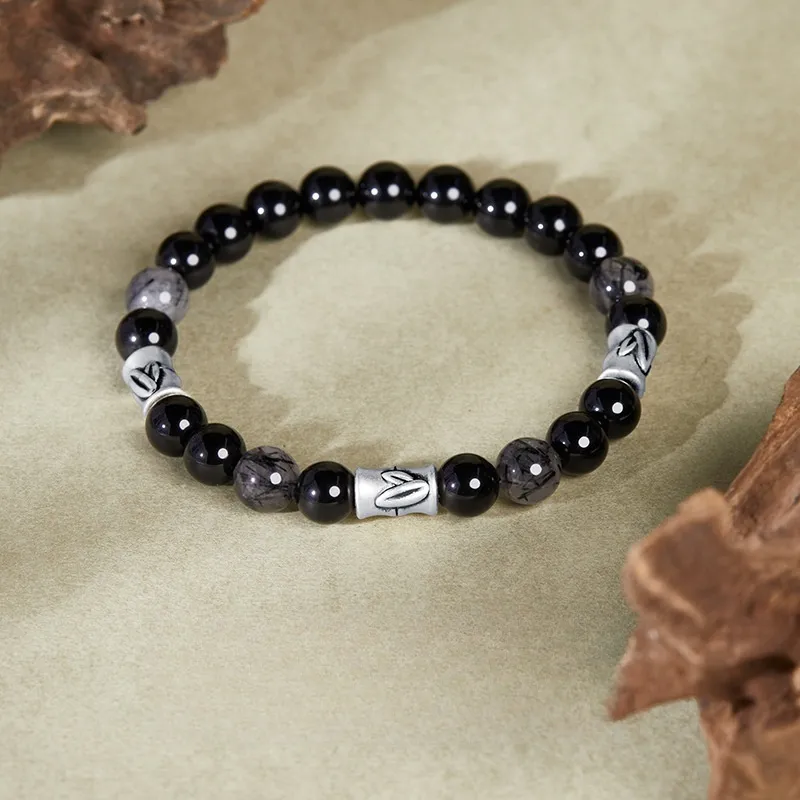 Red All Year Round Obsidian Bracelets Men's-2