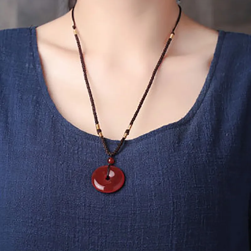 Red All Year Round Agate Necklaces Unisex-4