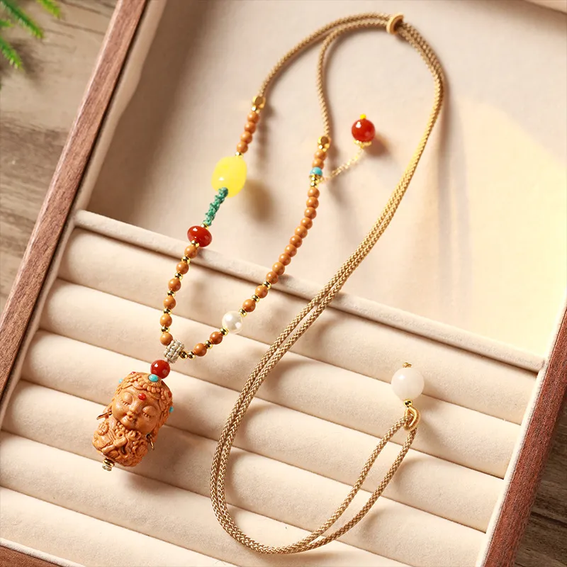 Red All Year Round Barbie Sandalwood Necklaces Women's-2