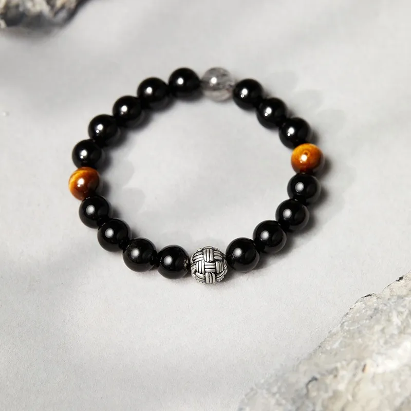 Red All Year Round Obsidian Bracelets Unisex-2