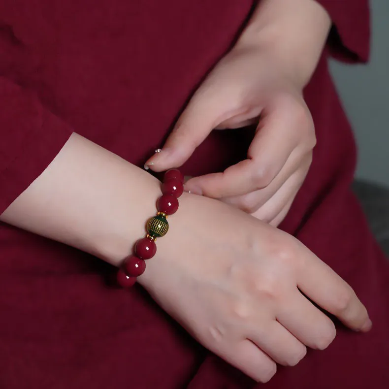 Red All Year Round Cinnabar Bracelets Unisex-4