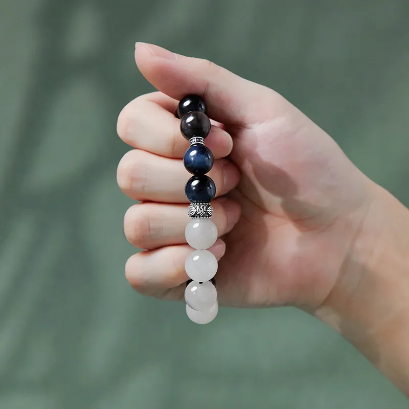 Red All Year Round Obsidian Bracelets Unisex-1