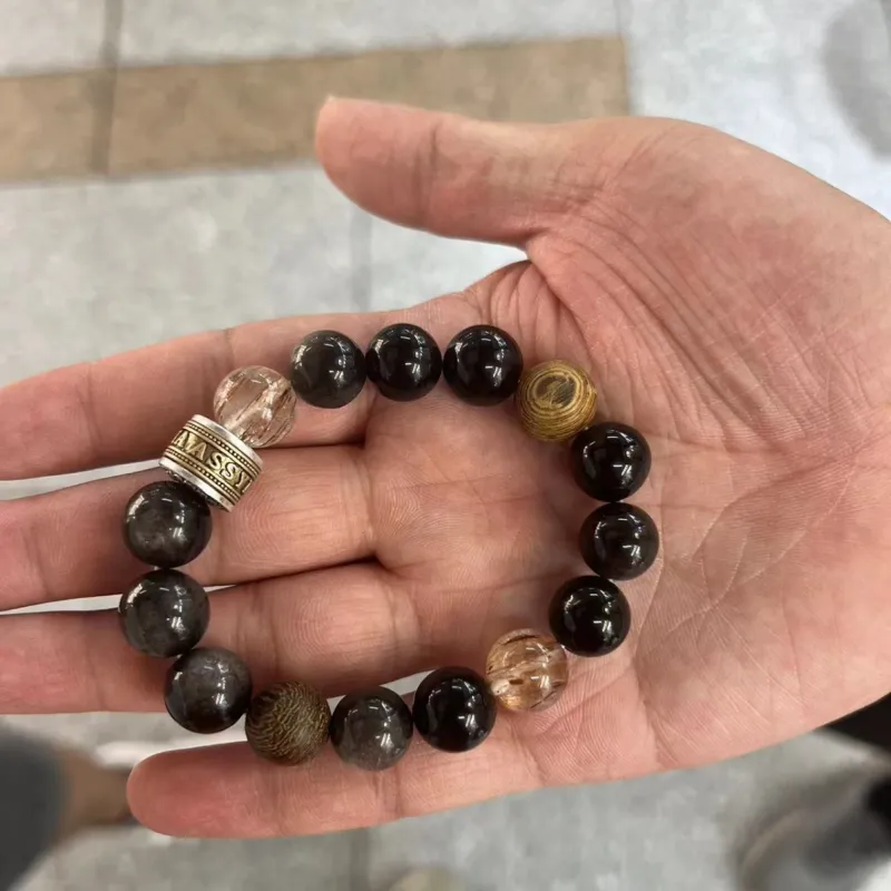 Red All Year Round Obsidian Bracelets Men's-4