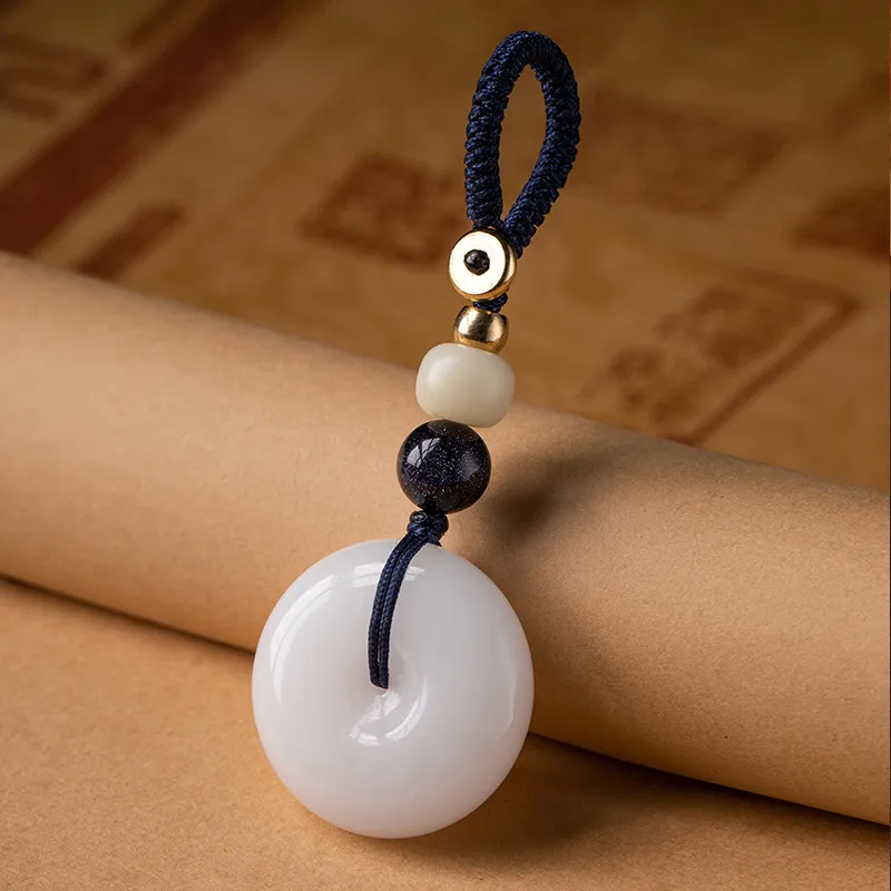 Red All Year Round Golden Silk Jade Pendants Unisex-1