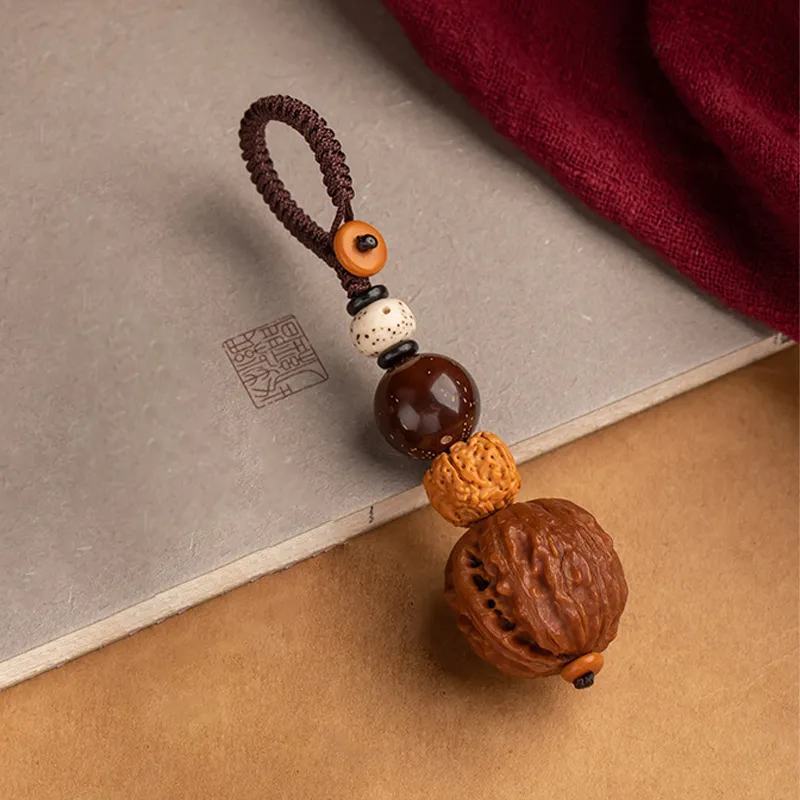 Red All Year Round Walnuts Keychains Unisex-3