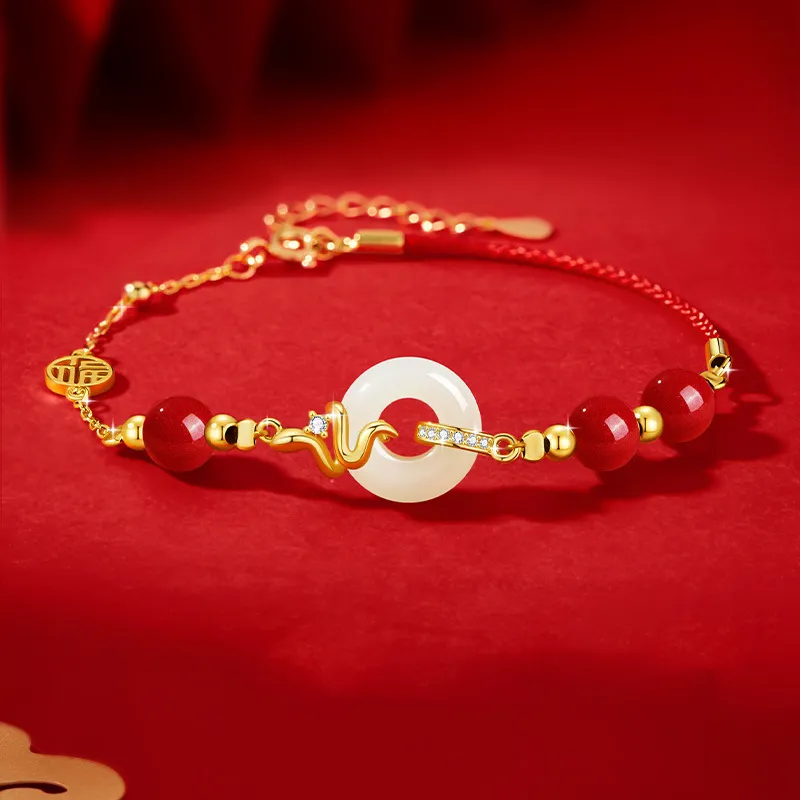 Red All Year Round Chalcedony Bracelets Women's-2
