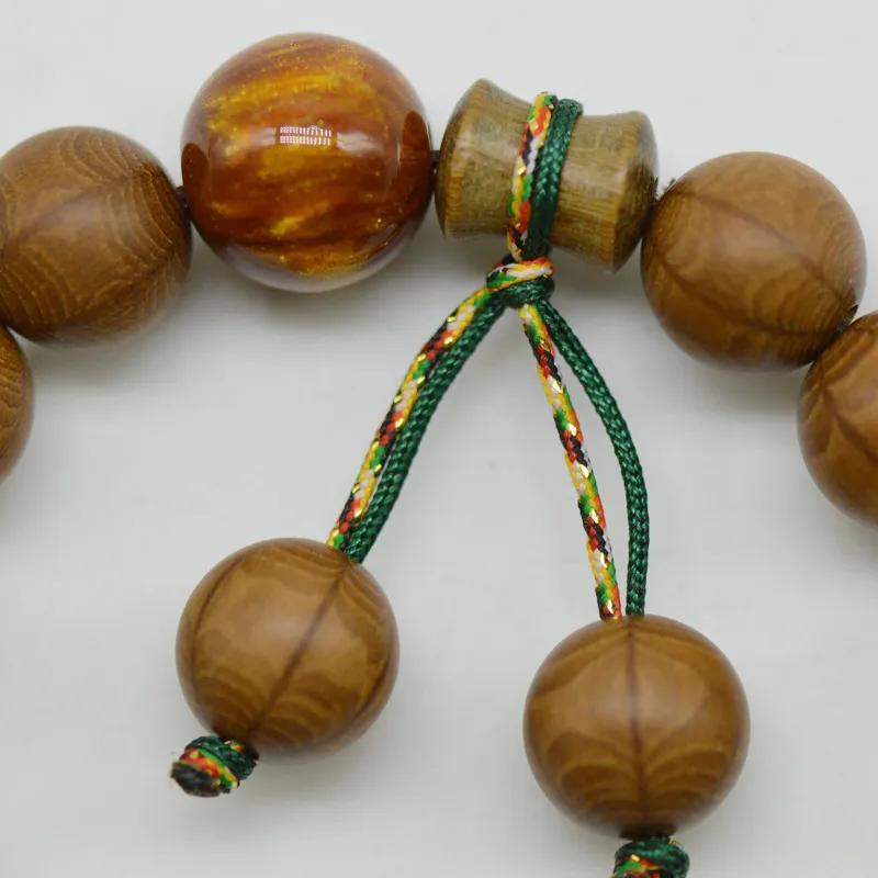 Red All Year Round Zabelia Biflora Wooden Bracelets Unisex-1