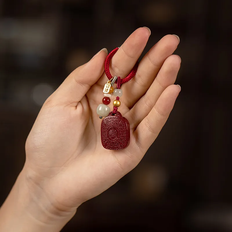 Red All Year Round Cinnabar Keychains Unisex-2