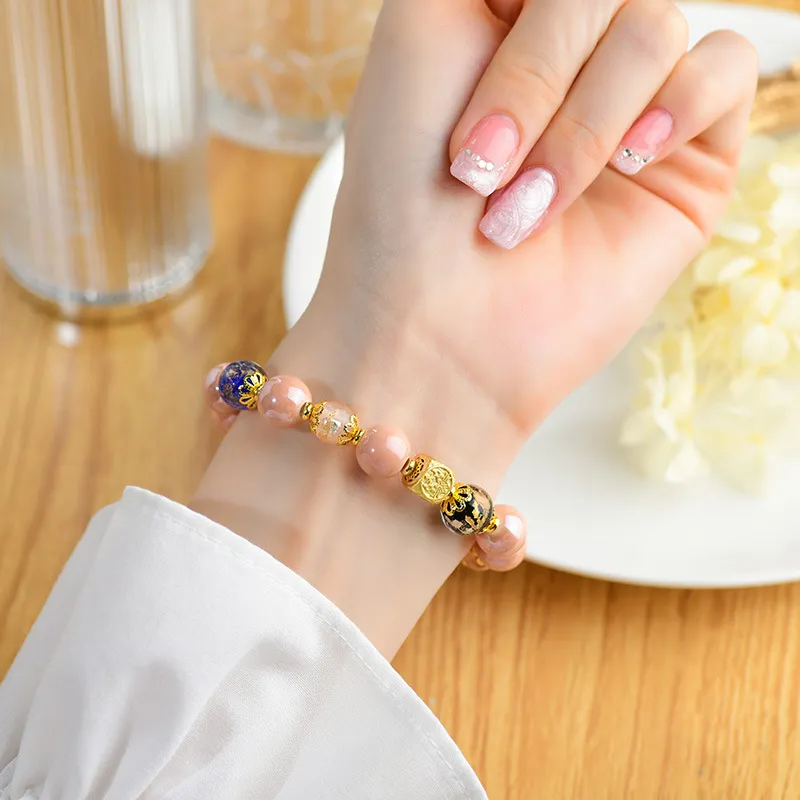 Red All Year Round Colored Glaze Bracelets Unisex-1