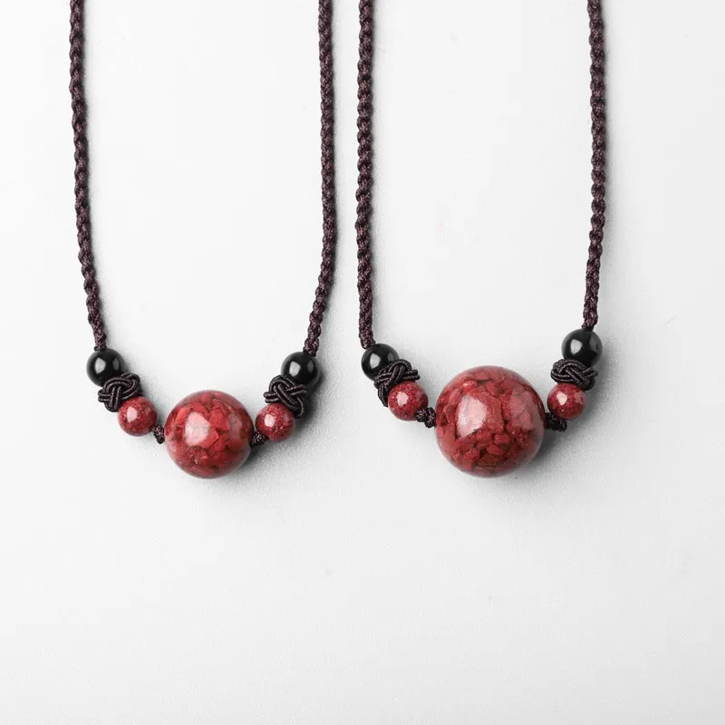 Red All Year Round Cinnabar Art Pendant Unisex-2