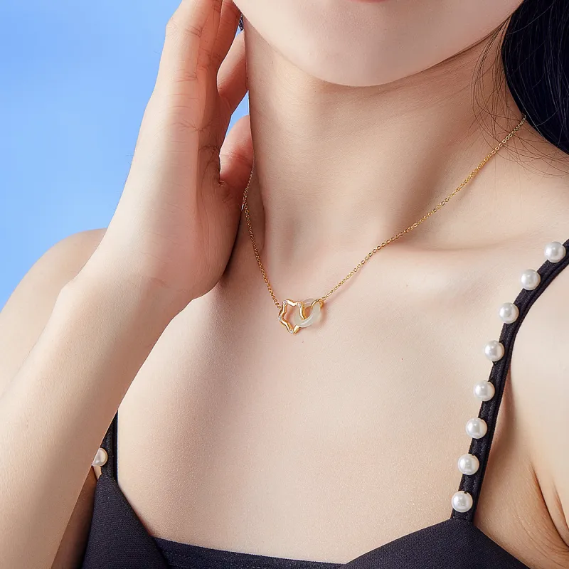 Red All Year Round Chalcedony Collarbone Chain Women's-1