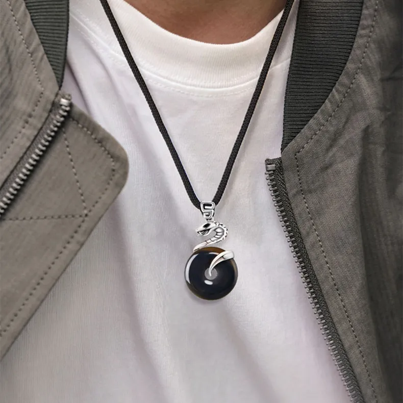 Red All Year Round Agate Necklaces Men's-6