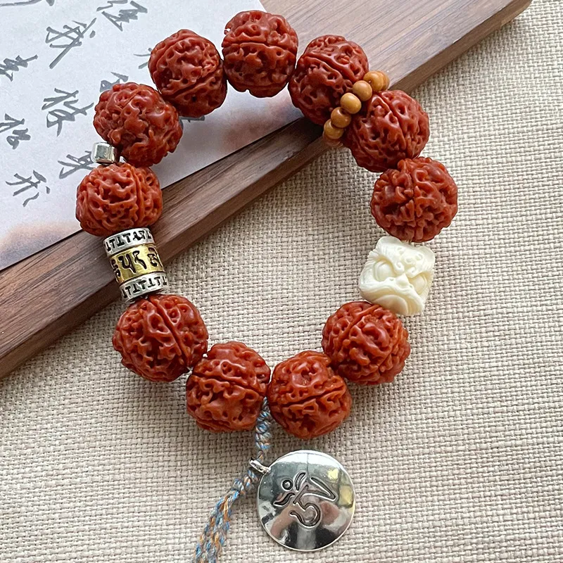Red All Year Round King Kong Bodhi Seeds Fine Handicraft Men's-2