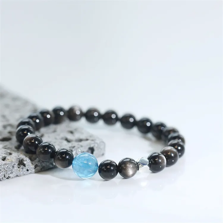 Red All Year Round Obsidian Bracelets Men's-4