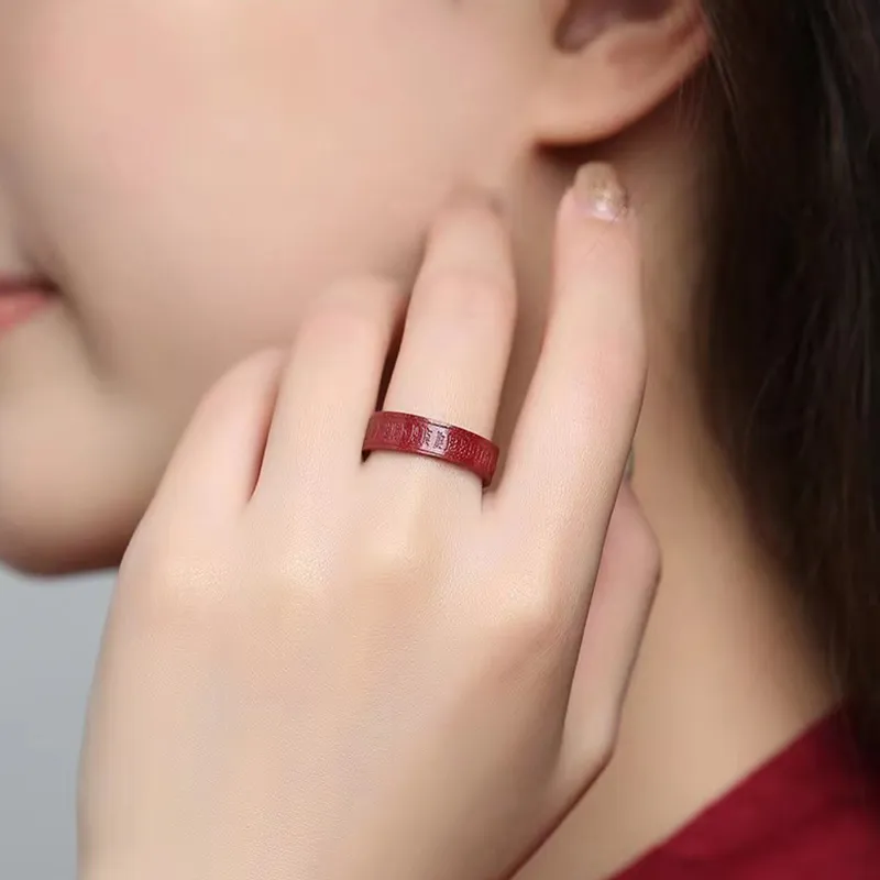 Red All Year Round Cinnabar Rings Unisex-1