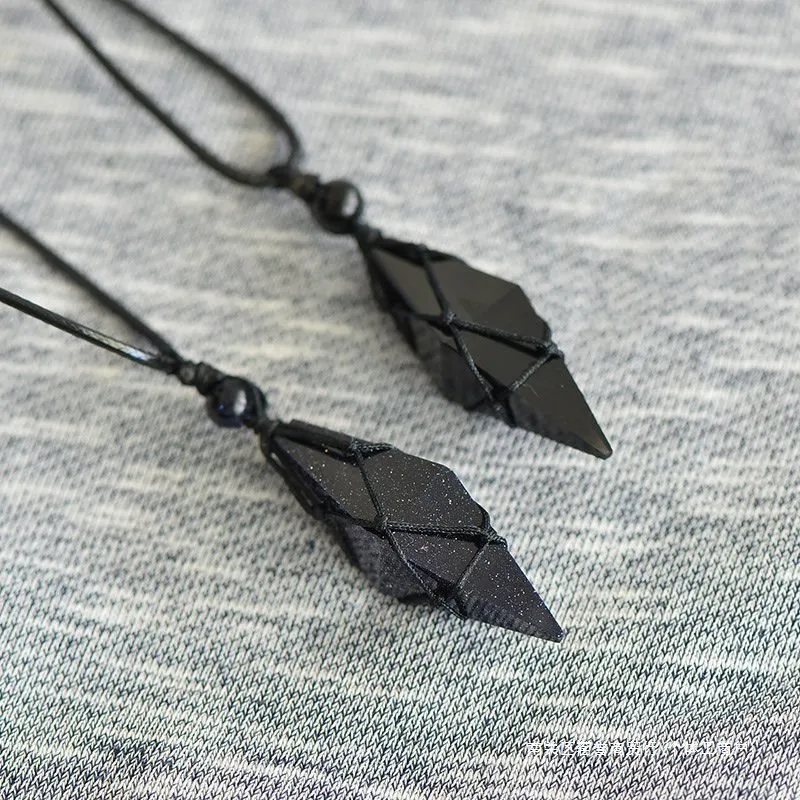 Red All Year Round Obsidian Pendants Men's-2