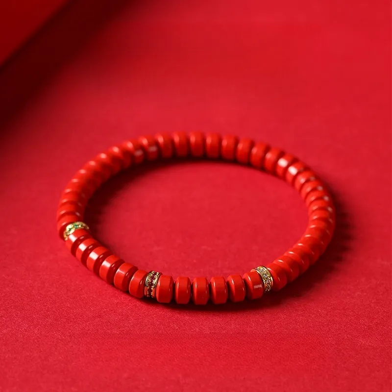 Red All Year Round Cinnabar Bracelets Unisex-4