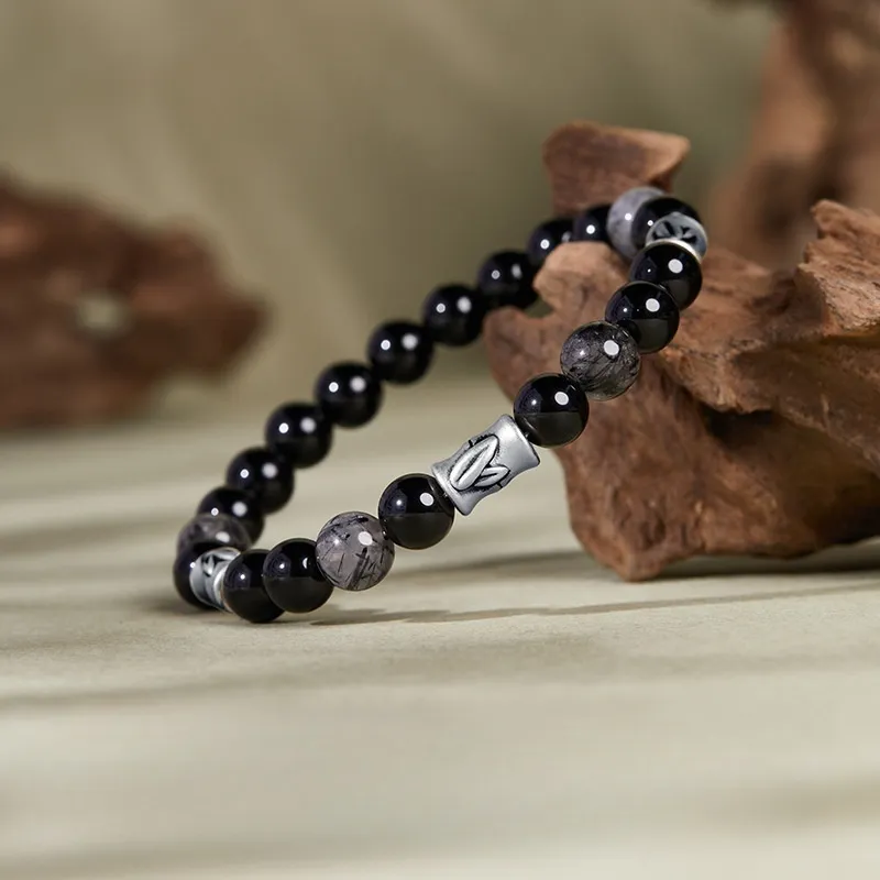 Red All Year Round Obsidian Bracelets Men's-3