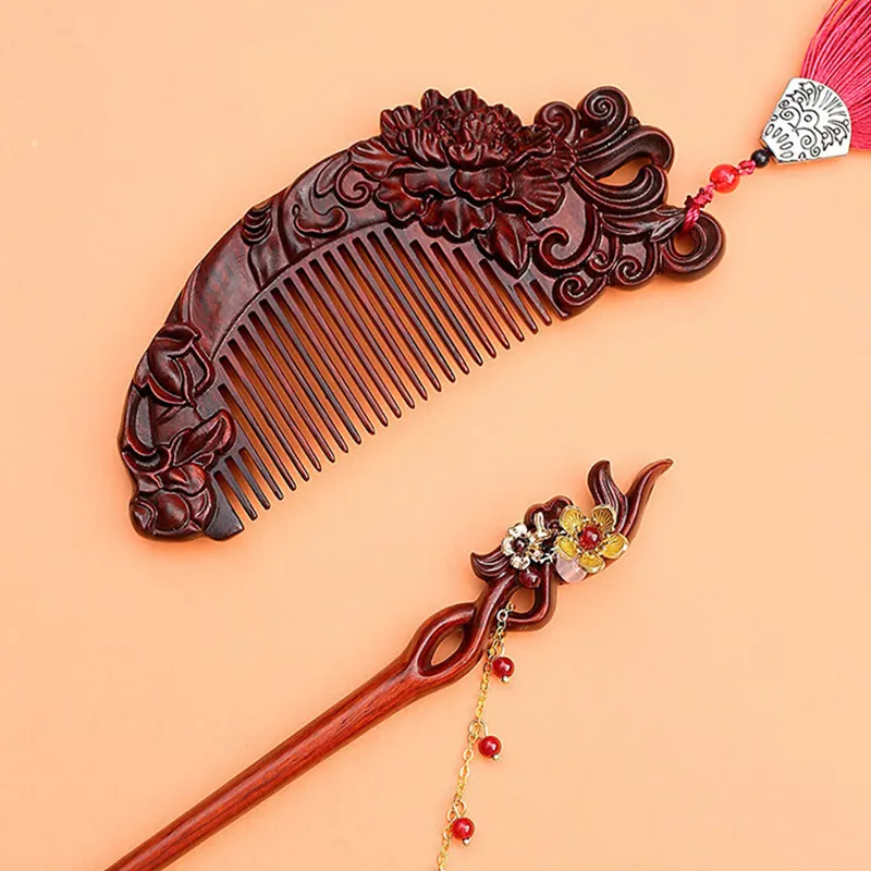 ANTINOB New Chinese Style Chinese Style Comb Box Portable-5