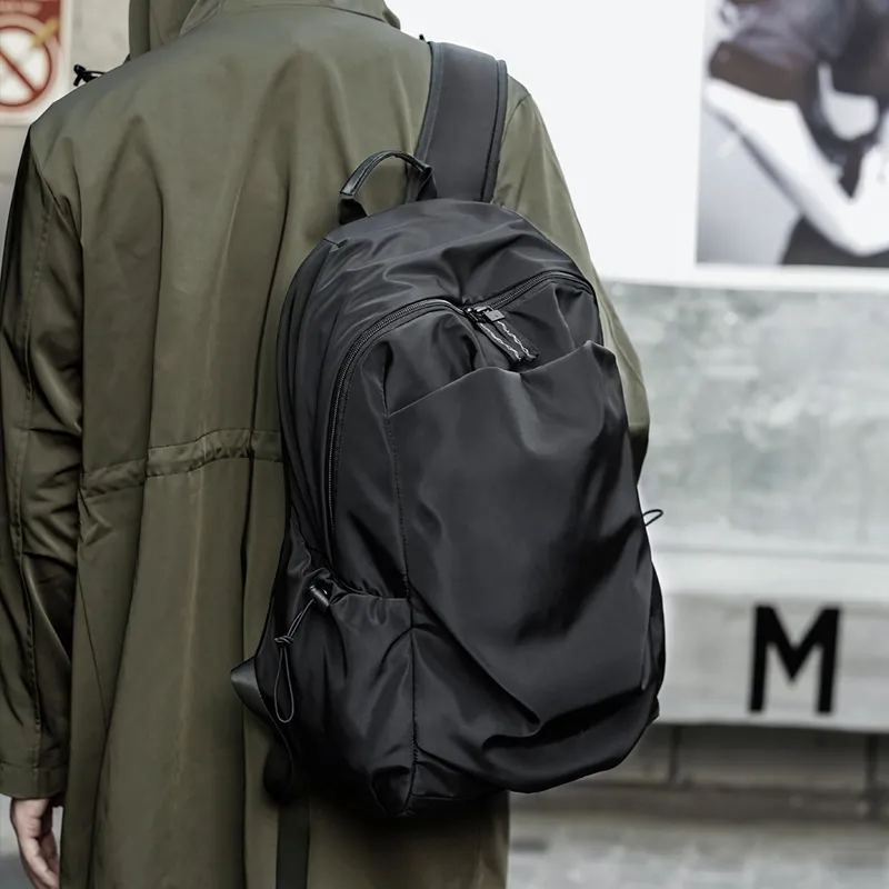 Old Man's Head Fabric Backpack Regular Men's Black-3