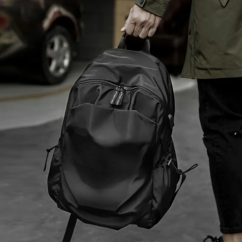 Old Man's Head Fabric Backpack Regular Men's Black-5
