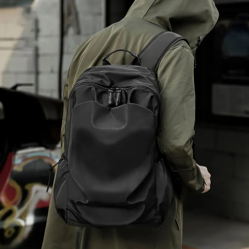 Old Man's Head Fabric Backpack Regular Men's Black-4