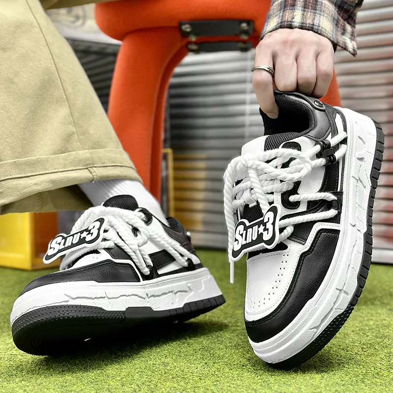 SLnU★3 Anti-Slip And Wear-Resistant Lightweight Low-Top Skateboard Shoes Men's-4