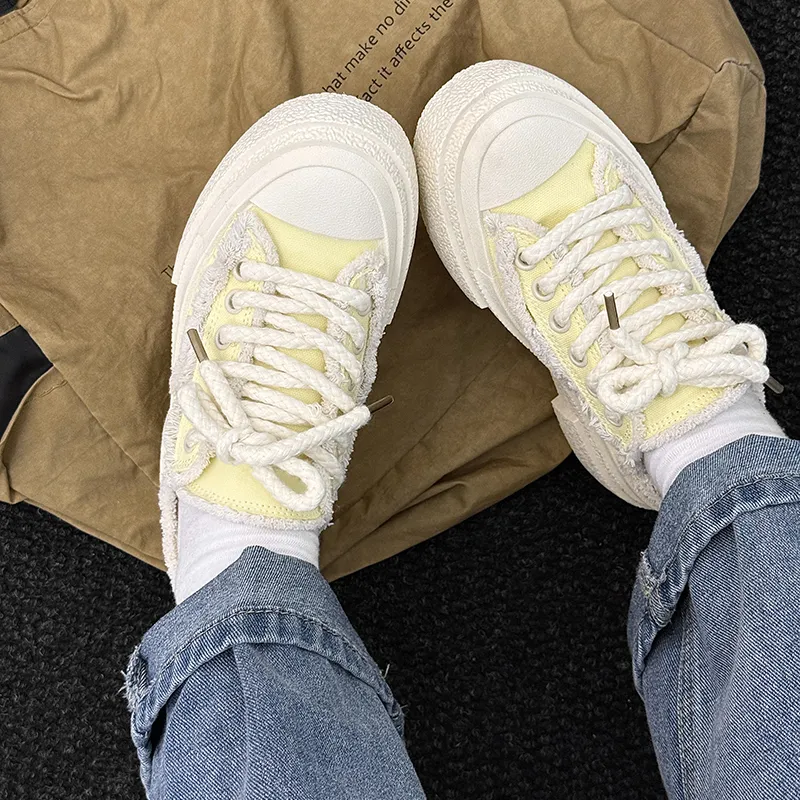 SLNU 3 Slip Resistant Coverage With Height Increase Low Top Canvas Shoes Unisex-3