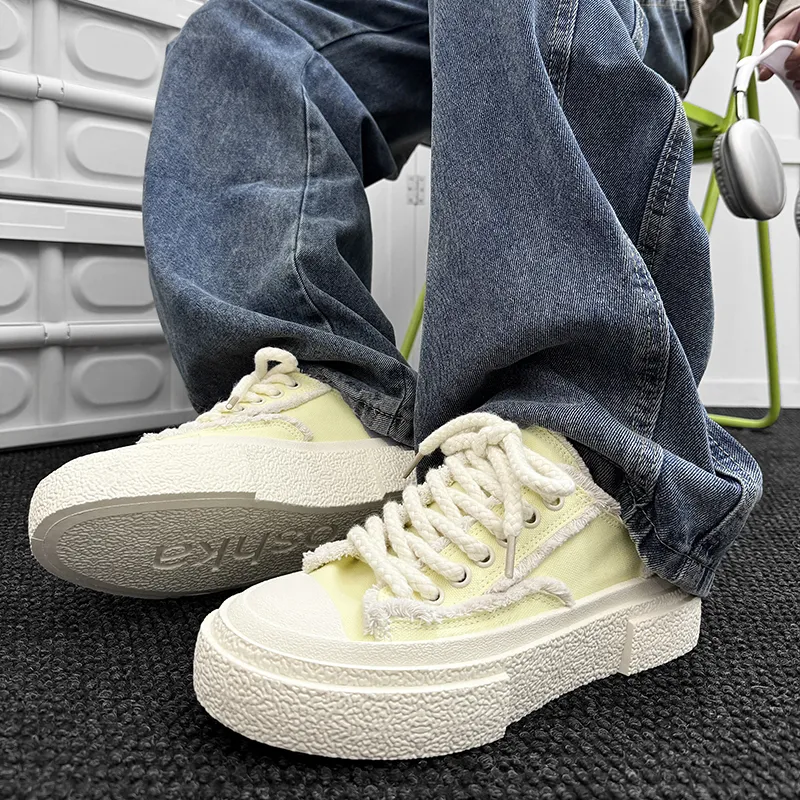 SLNU 3 Slip Resistant Coverage With Height Increase Low Top Canvas Shoes Unisex-5