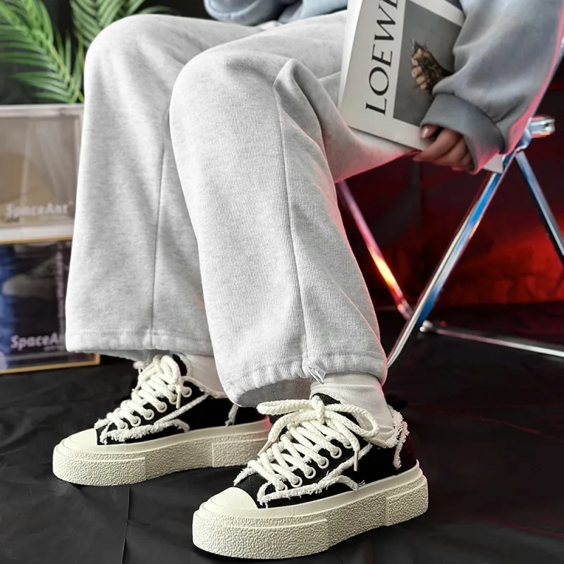 SLnU★3 Anti-Slip And Wear-Resistant Height Increasing Low-Top Canvas Shoes Unisex-19