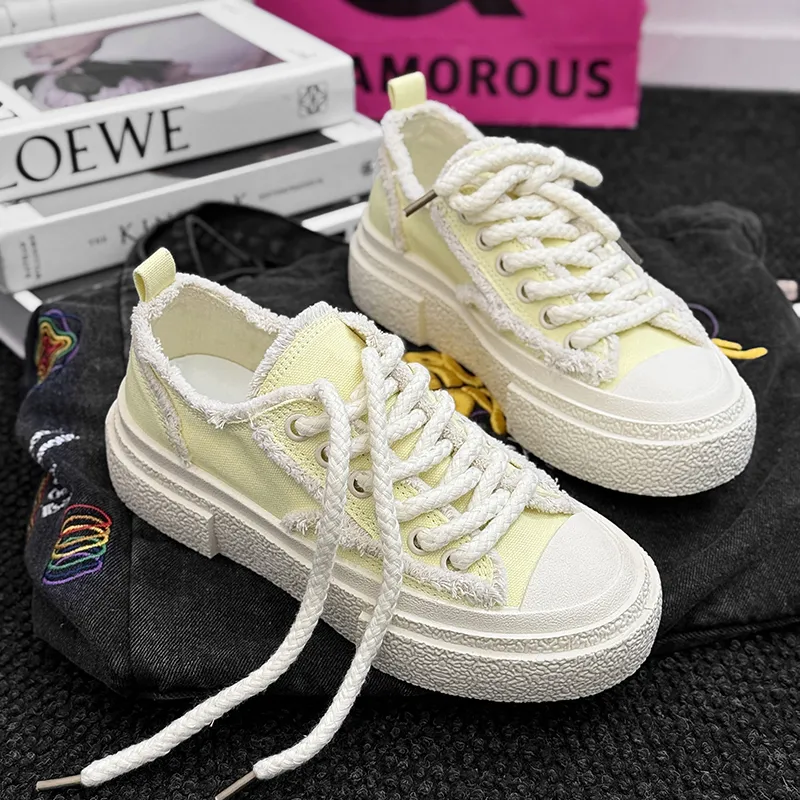 SLNU 3 Slip Resistant Coverage With Height Increase Low Top Canvas Shoes Unisex-1