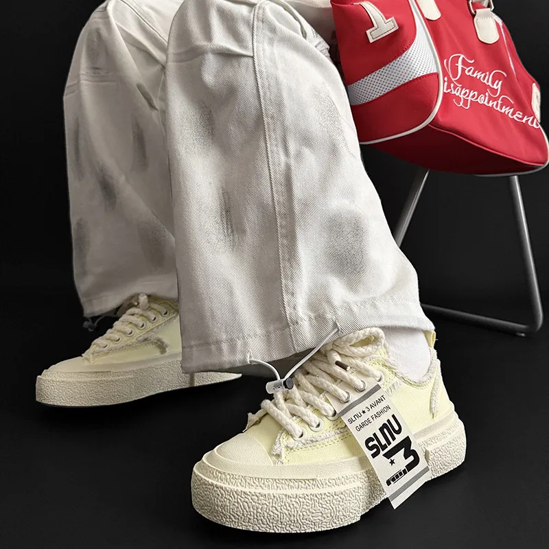 SLNU 3 Canvas Shoes Wear resistant And Lightweight Low Top Skateboard Shoes Unisex-12