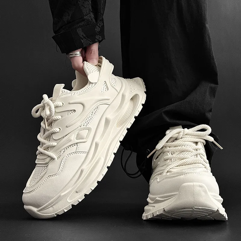 SLNU 3 Slip Resistant, Abrasion Resistant, Breathable Low Top Chunky Sneakers Men's-6