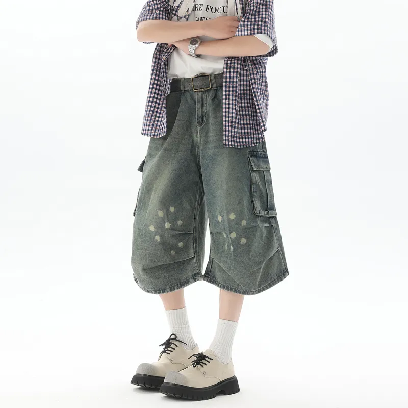 Samtony Denim Shorts Unisex Vintage Blue-2