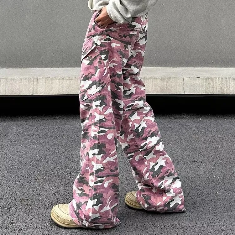 Samtony Cargo Pants Unisex Pink-3