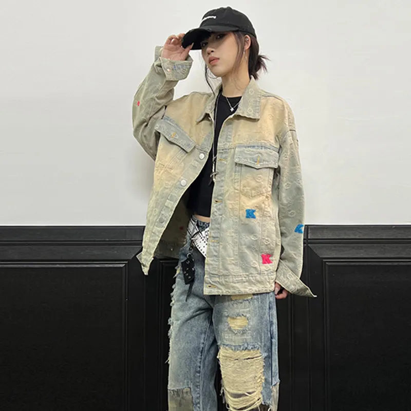 Samtony Denim Jacket Unisex Yellow-3