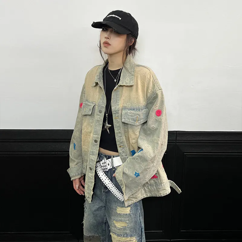 Samtony Denim Jacket Unisex Yellow-5
