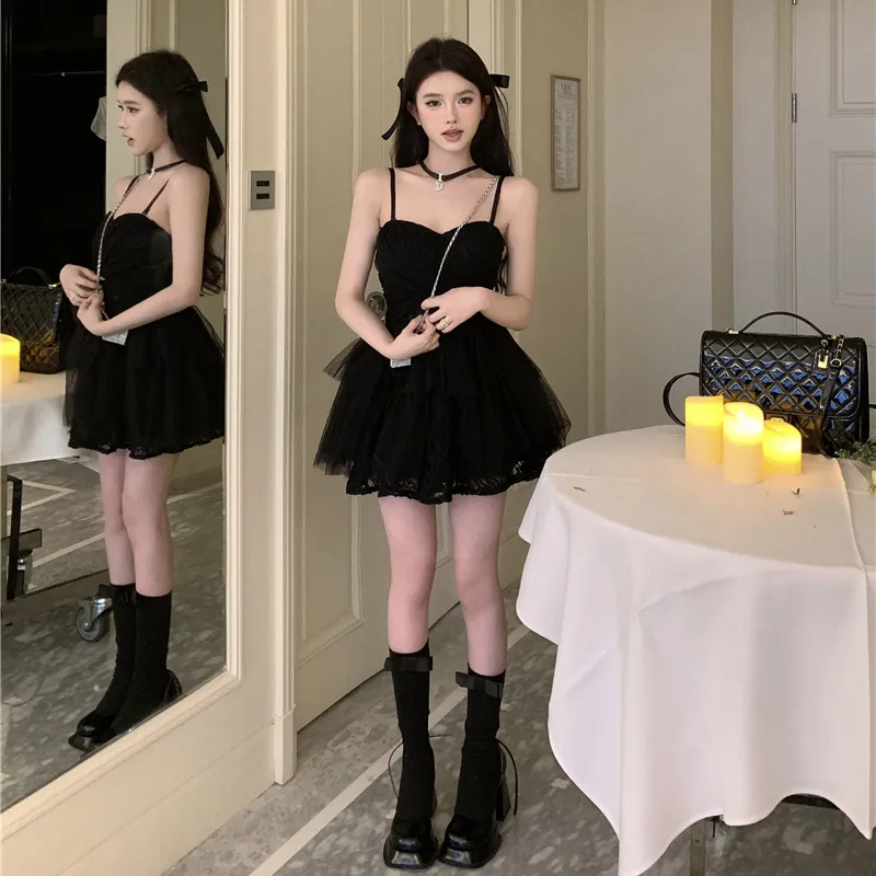 BVODE Slip Dresses Women's Black-6