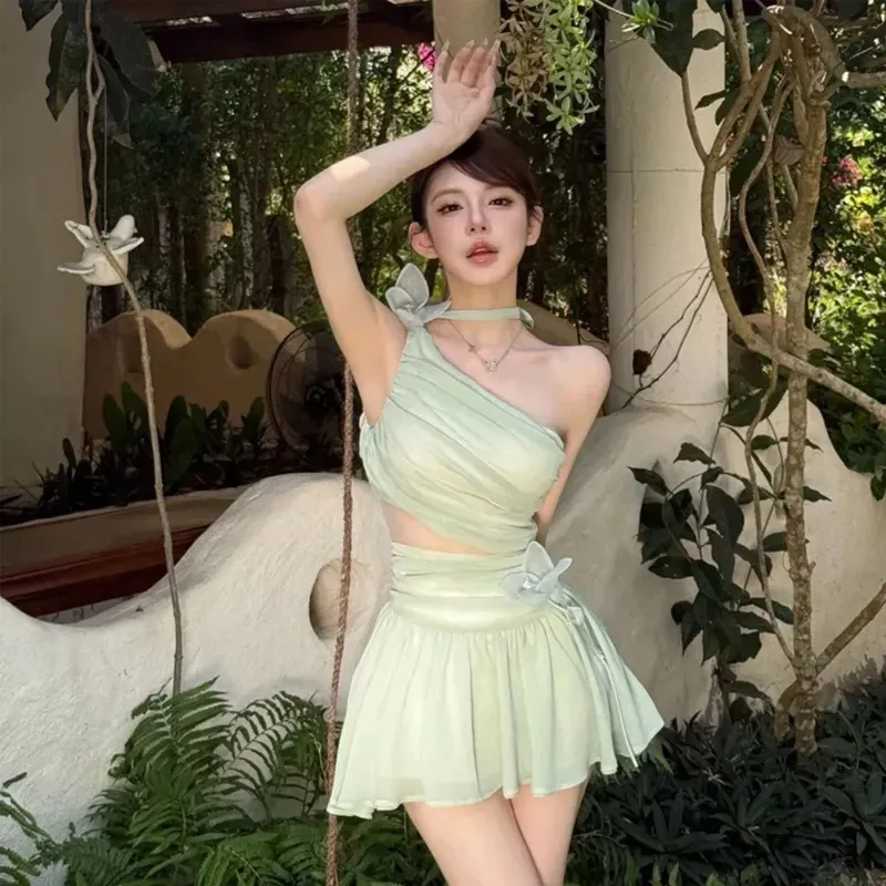 BVODE Sleeveless Dresses Women's Mint Green Shopping Bag-2