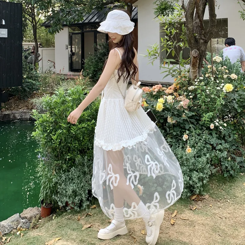 BVODE Slip Dresses Women's White Shopping Bag-6
