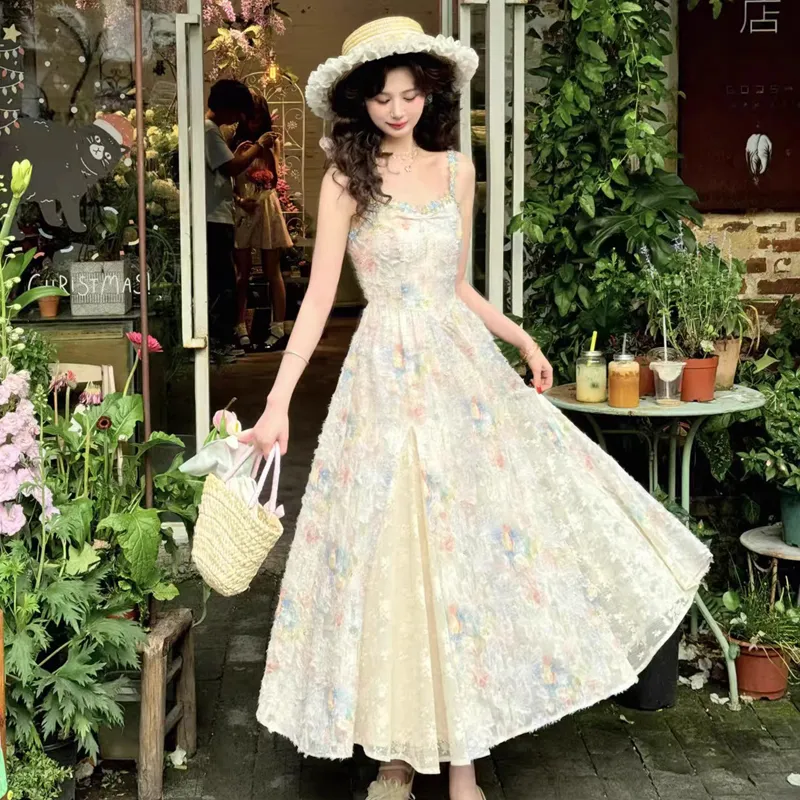 BVODE Slip Dresses Women's Monet Garden Shopping Bag-3