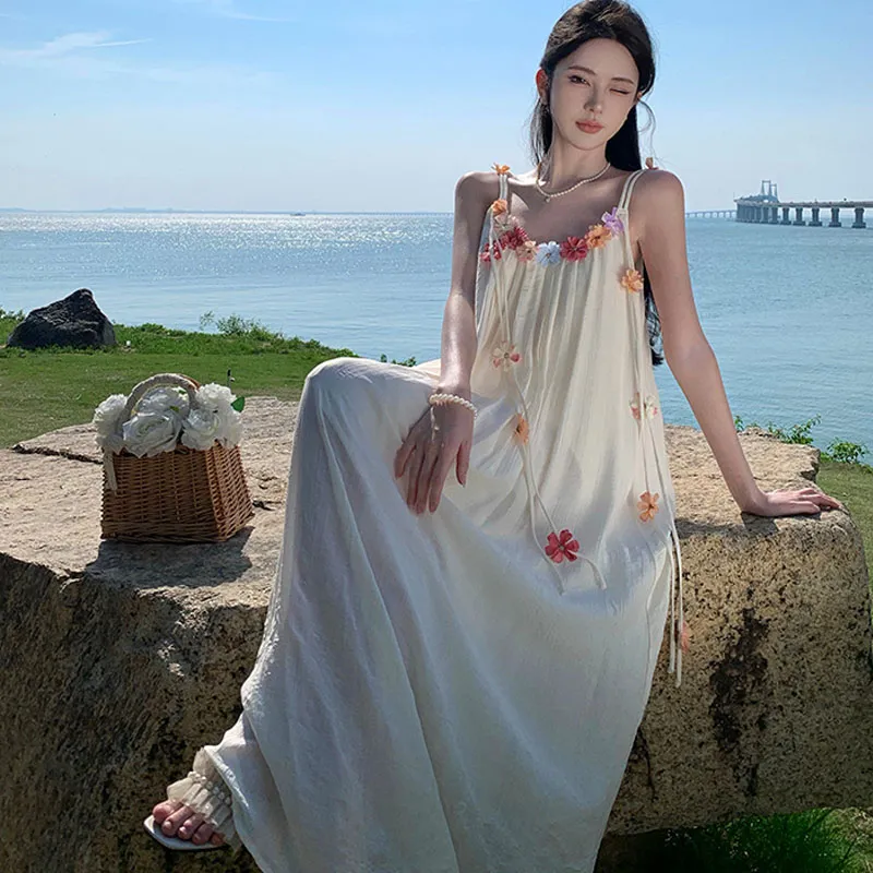 BVODE Slip Dress Women's Beige Apricot-5