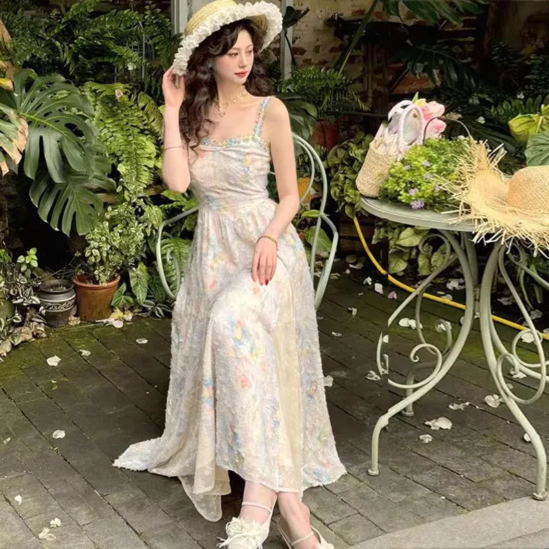 BVODE Slip Dresses Women's Monet Garden Shopping Bag-2