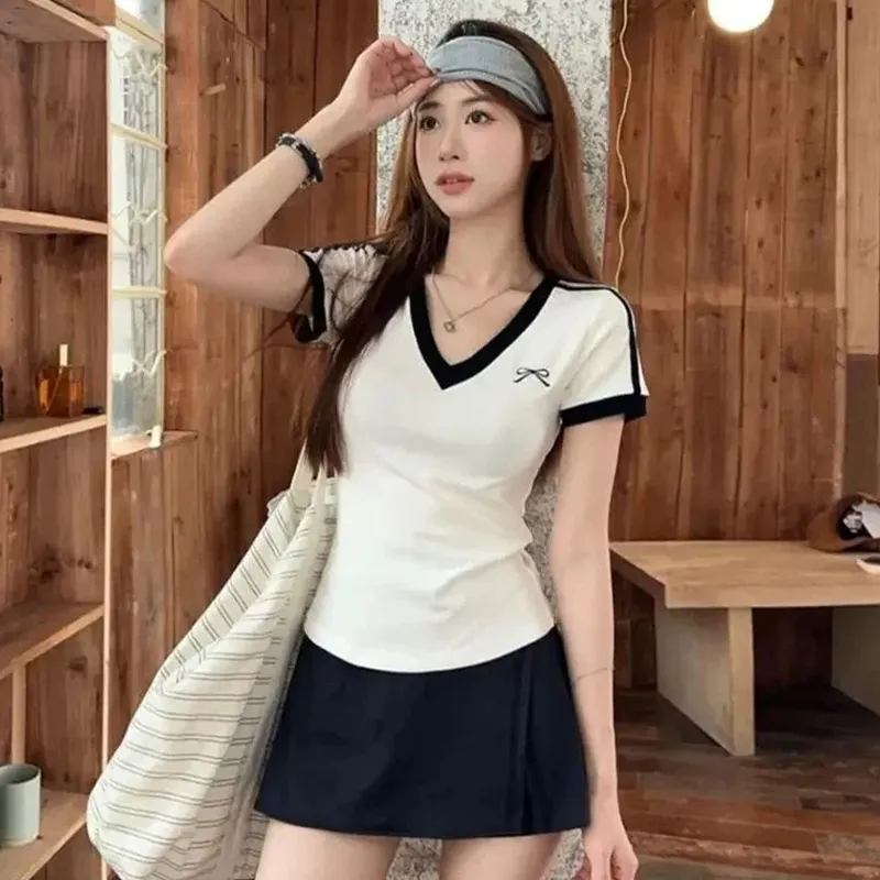 BVODE T Shirts Women's White Shopping Bag-3