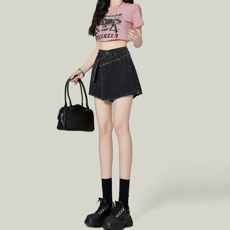 BVODE Denim Short Skirts Women's-3