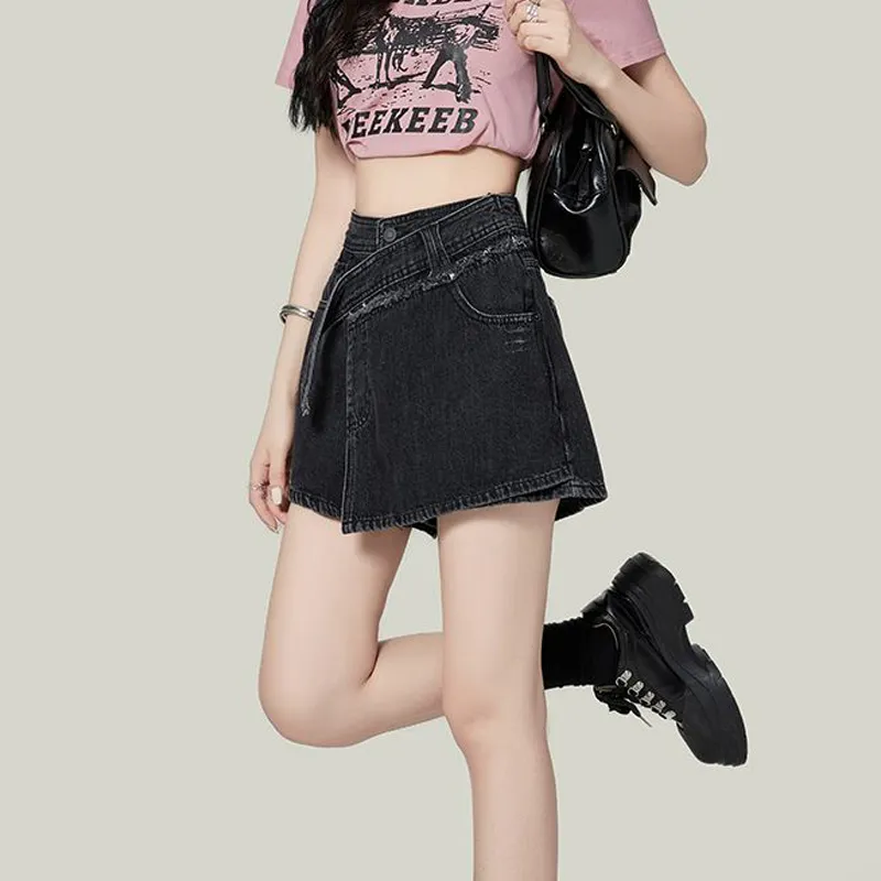 BVODE Denim Short Skirts Women's-4