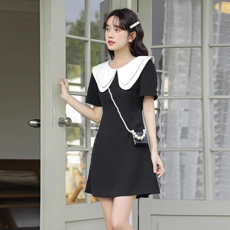 BVODE Short Sleeved Dress Women's Black-5